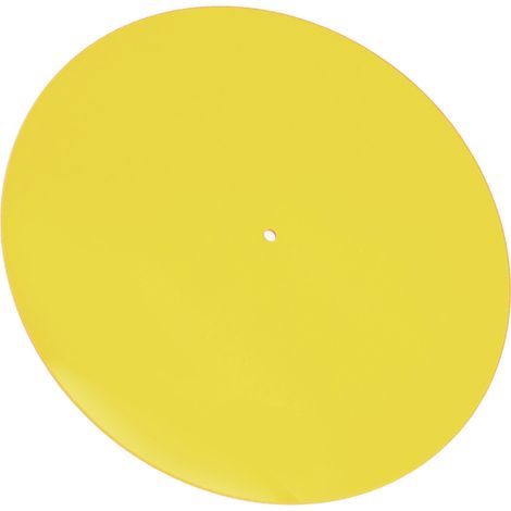 Tapis de platine vinyle transparent jaune, en acrylique, pour platine 12 pouces, à faible bruit. (1/5)