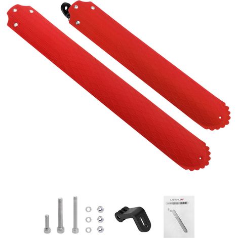 Parafango universale per bicicletta, rimovibile e resistente - Rosso (1/2)