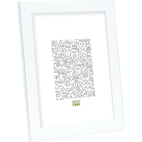 Cadre Photo Bois/Résine Beige/Blanc 15 x 23 cm (1/5)