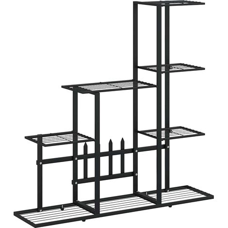 Maison Exclusive - Blumenständer 94,5x25x88 cm Schwarz Metall