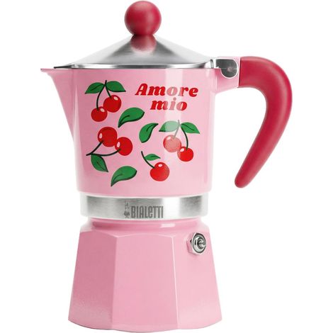 BIALETTI Macchina Da CaffÃ¨ Moka Rainbow Fruit Vibes Rosa 3 Tazze