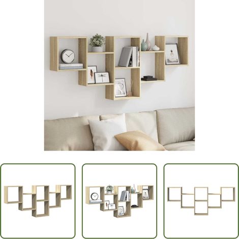 Holzwerkstoff - Wandregal Sonoma-Eiche 159x18x66 cm Holzwerkstoff (1/5)