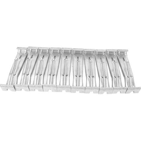 Lot de 20 crochets renforcés pour gouttière pluviale, équerre cachée en aluminium avec vis pré-insertées, pour réparer gouttières affaissées (1/5)