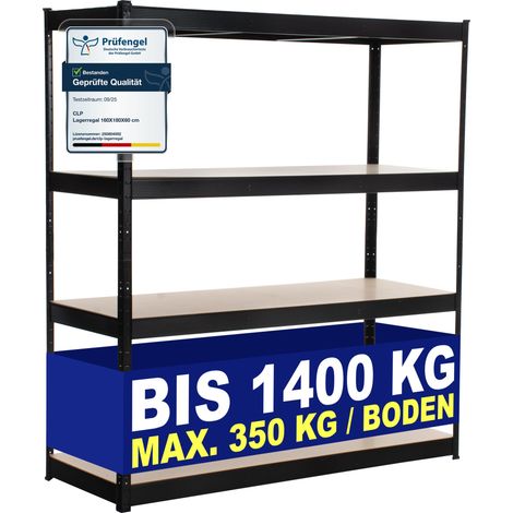 Scaffale Zincato Professionale 160x60x180 nero