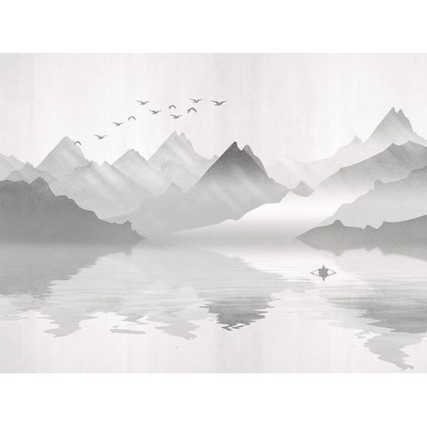 Poster Thème Montagne Brumeuse -Misty Mountain - 360 x 270 cm (1/3)