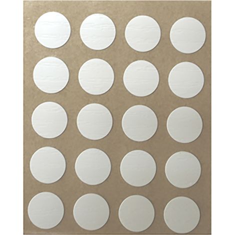 Tapón para Tornillos  Fabricado en PVC  Acabado en Blanco Poro  Medidas 12120,5 mm  40 Unidades -