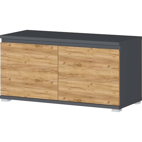 GERMANIA DIE MÖBELMACHER GW-Lissabon 3474-562 Scarpiera, Antracite/Imitazione Rovere Navarra, (L/H/P), 96 x 52 x 40 cm (1/5)