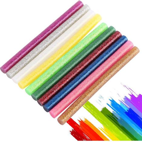 10 Bâtons de Colle Chaude Colorés pour Bricolage, Loisirs Créatifs et Petites Réparations (1/2)