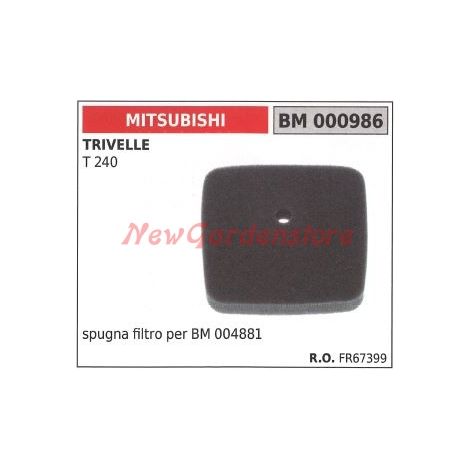 Spugna filtro aria MITSUBISHI motore 2tempi montato su trivella T 240 000986