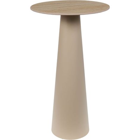 Sellette ronde en céramique et pied central beige D40 - CAMILLE (1/3)