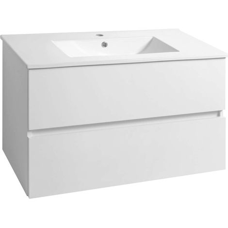Aqualine Paneda - Mueble lavabo 90x55x45 cm, blanco PN290 (1/4)