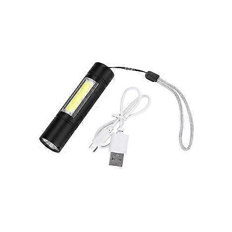 Tragbare T6 + COB Taschenlampe, klein, wasserdicht, mit Teleskopzoom, 3 Modi, für den Außenbereich (1/5)