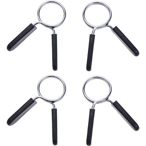 Federclip-Verschlüsse, Langhantelklemmen, Kurzhantelverschlüsse für Krafttraining, Gewichtheben, 4 Stück