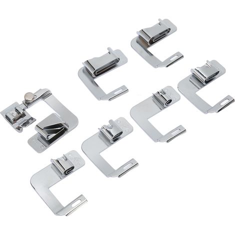 Pied presseur ourleuse universel pour machine à coudre, ensemble d'accessoires ourlet roulé (1/5)