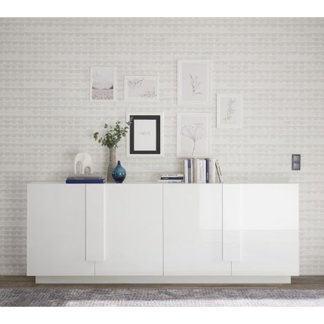 Buffet Jupiter 4 portes – Blanc brillant (1/3)