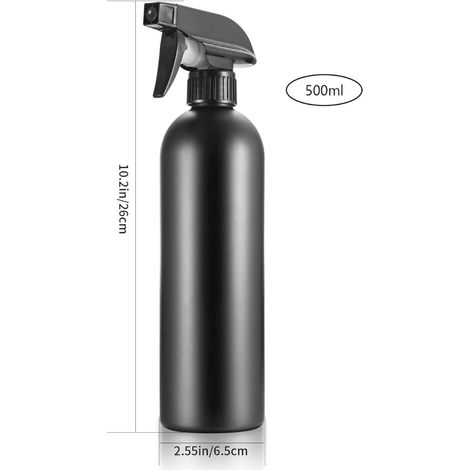 Spray Bottle, Spray Mist Sprayer, Water Spray Bottle, 500 ml Hair Mist Bottle – Black (1/2)