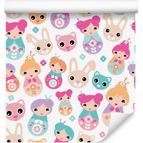 Papier peint animaux et fleurs pour salon et chambre 50x1000 cm (1/5)