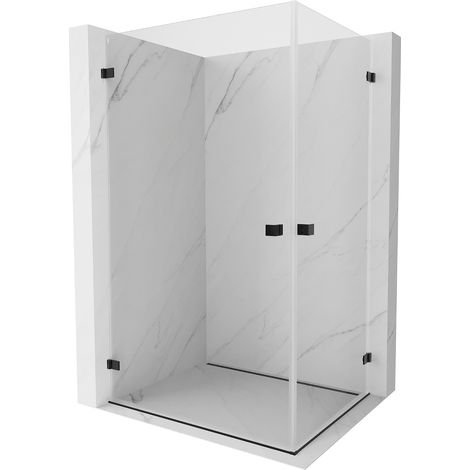 Mexen Lunar-B Duo Duschkabine Schwenktür 95 x 85 cm, transparent, schwarz - 832-095L-085P-70-00 (1/5)