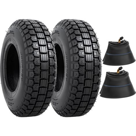 Pneus 4.10/3.50-6 et chambres à air robustes pour 4 roues VTT, quad, pelouse, tondeuse, brouette, kart, souffleuse à neige, tracteurs, diable, chariots, mini pneus et chambres à air (2 pièces) (1/5)