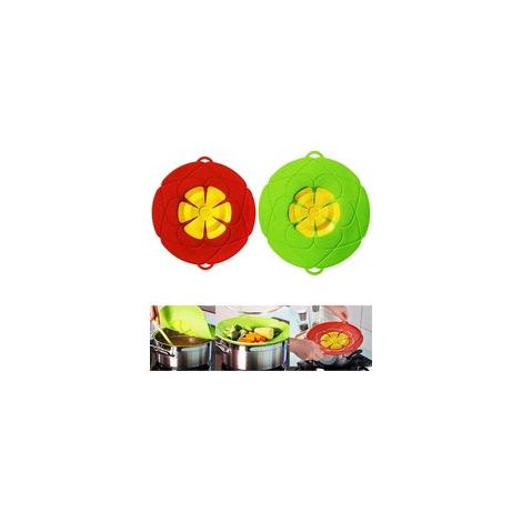 2 pcs Couvercle anti-débordement, Couvercles Alimentaires casseroles, Couvercle Anti-déversement silicone alimentaire., lilas,28cm (1/5)