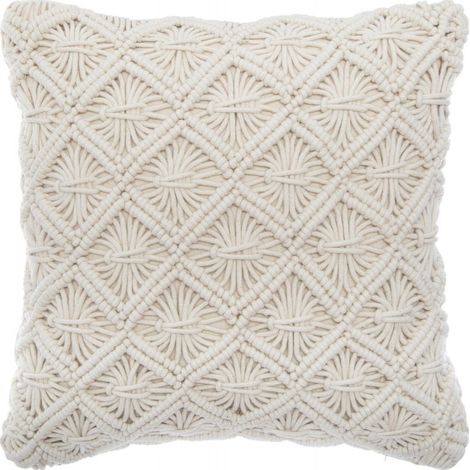 Coussin macramé "été" 40 x 40 cm Atmosphera - - (1/5)