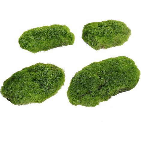 Lot de 4 tapis de mousse artificielle pour la décoration de plantes en pot dans un jardin verdoyant (1/5)