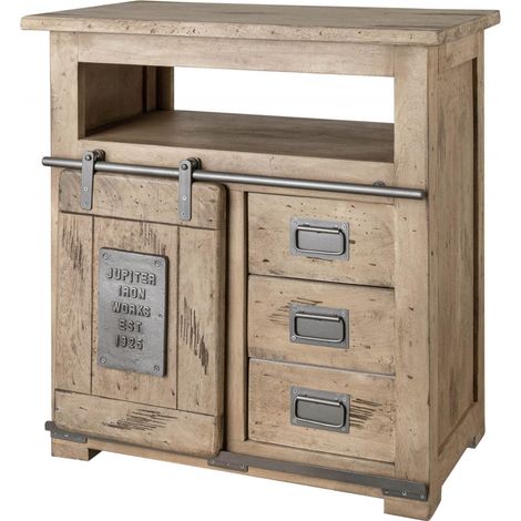 Commode 80x45 Manguier laqué blanchi RAILWAY 310