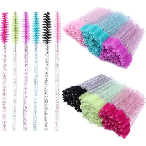 300 brosses et jets de mascara pour extensions de cils, sourcils et maquillage Crystal Tbestmax (1/5)