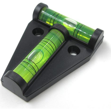 Niveau à bulle mini 2 voies – Outil De Nivellement En T,Format poche Compact, Alignement Horizontal Vertical, Design en T, Caravane, Trépied, Meuble, Terrasse (1/5)