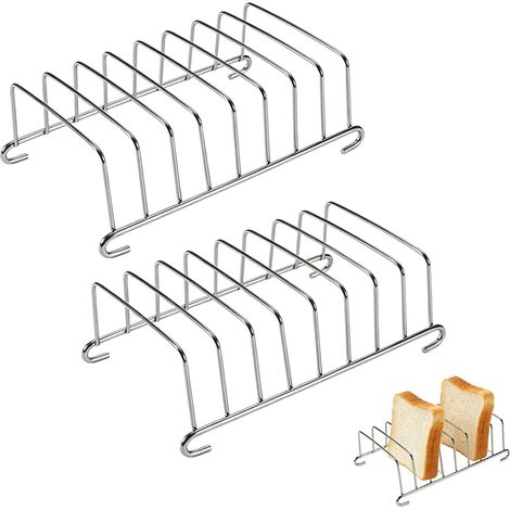Grille-pain inox 2 pièces, 8 fentes, support pour air fryer, idéal petit-déjeuner et restaurant. (1/5)