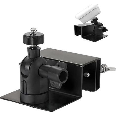 Support de gouttière réglable pour caméra extérieure, support de gouttière résistant aux intempéries, rotatif à 360° et inclinable à 180°, support universel pour caméra de surveillance extérieure (1/5)