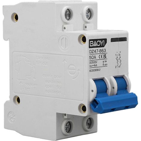 DC 500V 2P Mini-Leistungsschalter DIN-Schienenmontage Niederspannungs-Leistungsschalter für Solaranlagen Typ B