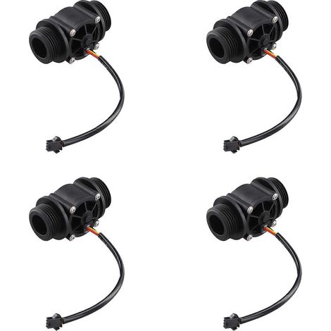 4 capteurs de débit d'eau DN25 FS400A G1 pouce, débitmètre à effet Hall, compteur, 2-60 L/min, 1,75 MPa (1/5)