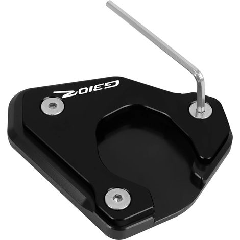 (G310R noir 22-23) Compatible avec BMW G310GS G 310GS G 310 GS 2017-2023 Accessoires moto Plaque d'extension de béquille CNC Béquille latérale Agrandissement du patin maxpower (1/4)