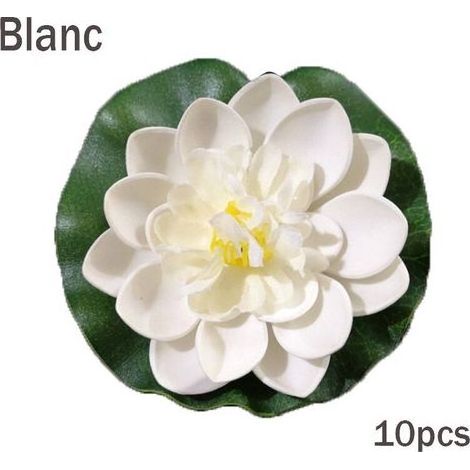 Nenuphar Flottant Fleurs Artificielles Deco Réaliste 10 pièces 10 cm Fleur de Lotus pour Jardin étang Piscine Aquarium Terrasse Mariage(orange) (1/4)