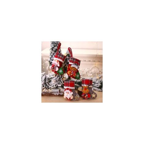 Chaussette de Noël pendentif créatif, sac cadeau, taille S, 17x13 cm –