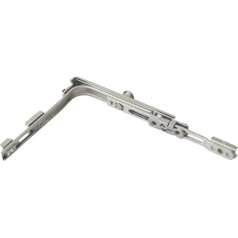Renvoi d'angle mini 110/10 – Type de verrouillage 1 galet V – Finition métal Roto Sil – Galet de sécurité réglable en compression