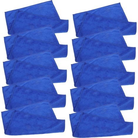 10pièces Lot de Serviettes pour Voiture Chiffons de Séchage Lavage Accessoires de Nettoyage Auto (1/5)