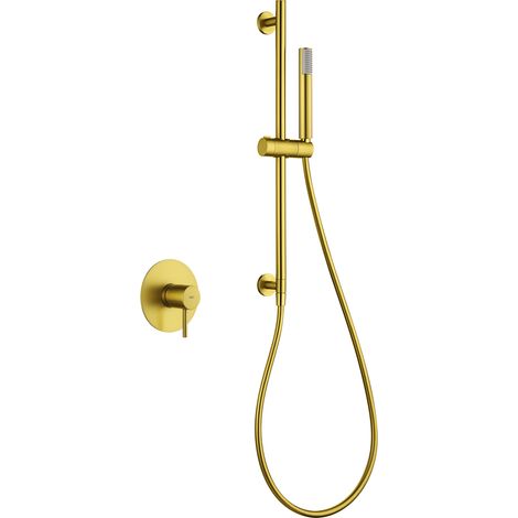 IMEX SMM039/OC MONZA-TIVOLI Grifo Monomando Ducha Con Set Oro Cepillado - ref: SMM039/OC