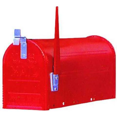 Caja de cartas América aluminio sin poste rojo