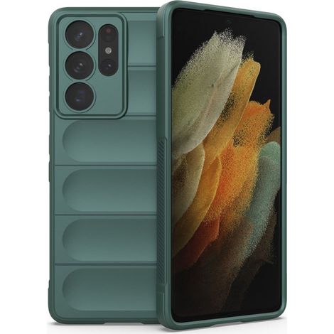 Étui souple et ergonomique compatible avec le Samsung Galaxy S21 Ultra 5G - Vert (1/2)
