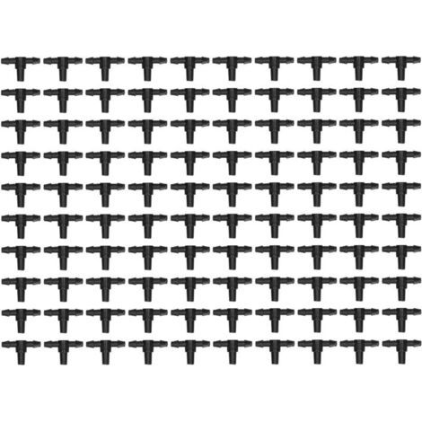 100 4/7 pipe connectors, T-pieces for drip irrigation systems--DTEKGAZ