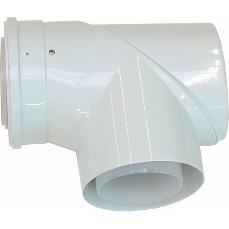 Vaillant Té de révision (coude) 87 Gr concentrique PP incl. fermeture fonctionnelle, 0020106383