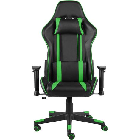 Maison Exclusive - Sedia da Gaming Girevole Verde in PVC (1/5)