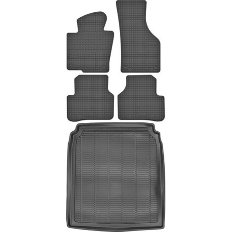 Volkswagen Passat B6 Limousine (2005–2010) – Set: Gummifußmatten + Kofferraummatte (1/5)