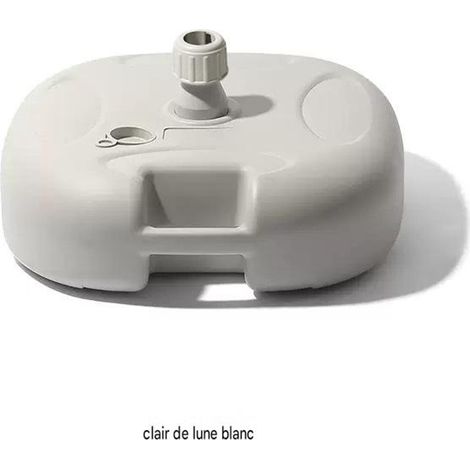 Base de Parasol à Remplir d'Eau ou de Sable 20L – Socle de Parasol Extérieur en Plastique Stable pour Jardin, Terrasse et Balcon 1 Pièce, Blanc Lunaire (1/4)