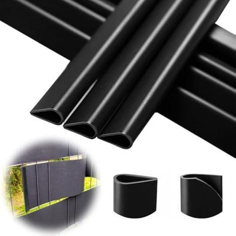 Lot de 30/50 clips de clture, clips de fixation, brise-vue, 19 cm, en PVC, pour panneaux à double fil, accessoires de clture résistants aux intempéries, pour clture de jardin, anthracite (1/4)