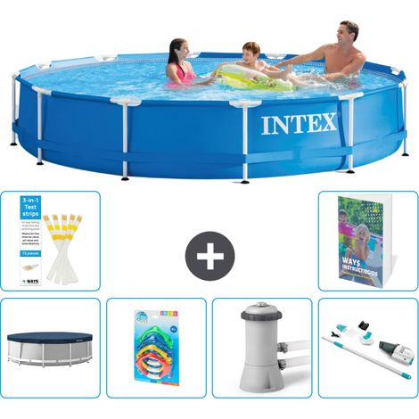 Frame Pool Rund - 366x76 cm - 7-teilig S68