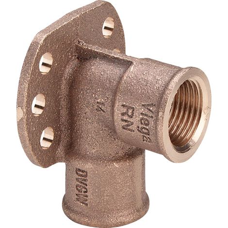 Viega Manguito de pared, Rp 1/2 bronce rojo o bronce de silicio Modelo 3471, 259778