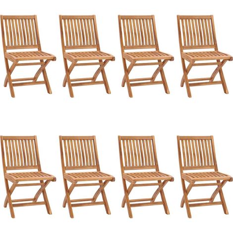 Maison Exclusive - Klappbare Gartenstühle mit Kissen 8 Stk. Massi